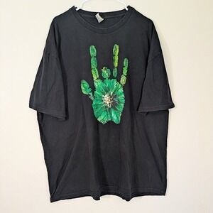 Jerry Garcia Hand Print T-Shirt Black Organic Cotton 3X Mens Liberty Organic